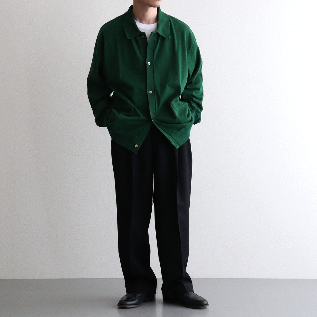 Classic Collared Cardigan #DarkGreen [bROOTS26F13]