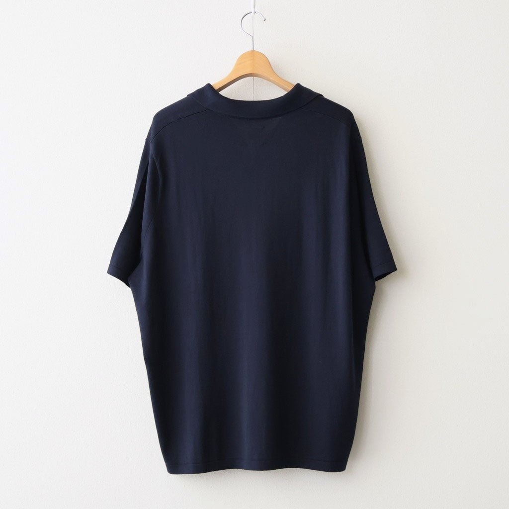 SILK COTTON SKIPPER KNIT #NAVY [26S-BIS-KN66]