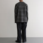 HOPSACK WIDE POCKET TROUSERS #CHARCOAL [PMAT-PT06]