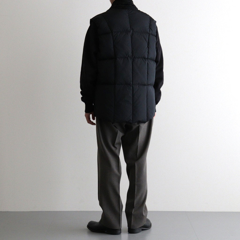 HIGH-COUNT SILK PUFF VEST #BLACK [252OJ-VT02]