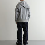 ZIP-FRONT ATHLETIC HOODIE #PEWTER [252OJ-CT06]