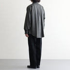 DOUBLE PLEATED SEMI EASY TROUSERS #BLACK [A26C15PT01C]