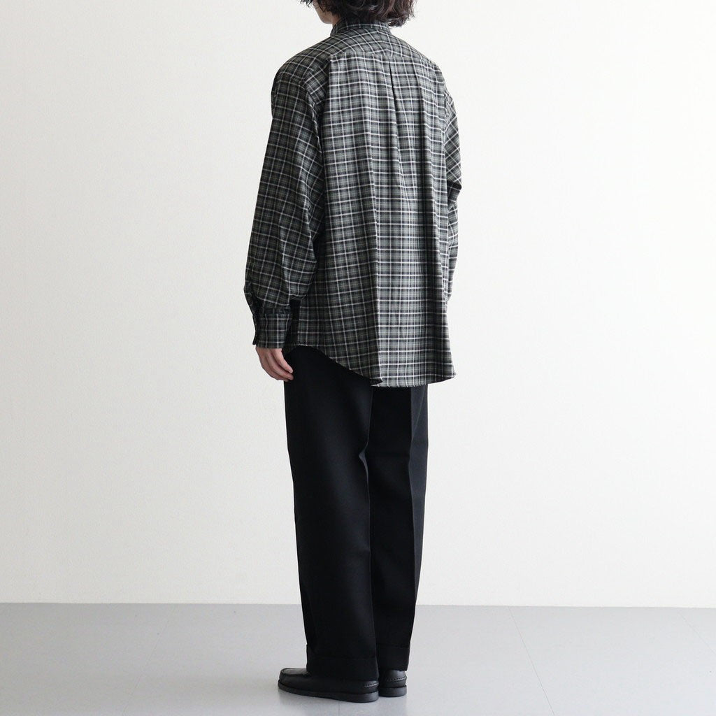 DOUBLE PLEATED SEMI EASY TROUSERS #BLACK [A26C15PT01C]