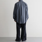 SULFUR-DYED BLEACHED CORDUROY PANTS #120 FADED NAVY [17062 40044]