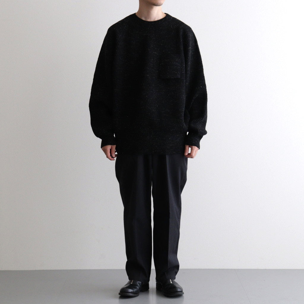 BLENDED KEMPI CREW-NECK SWEATER #ONYX [252OJ-KN01]