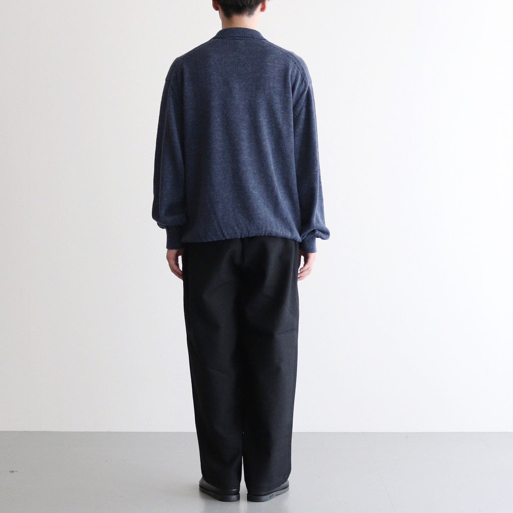COCOON WIDE EASY PANTS #CHAMBRAY BLACK [M25C12PT03C]