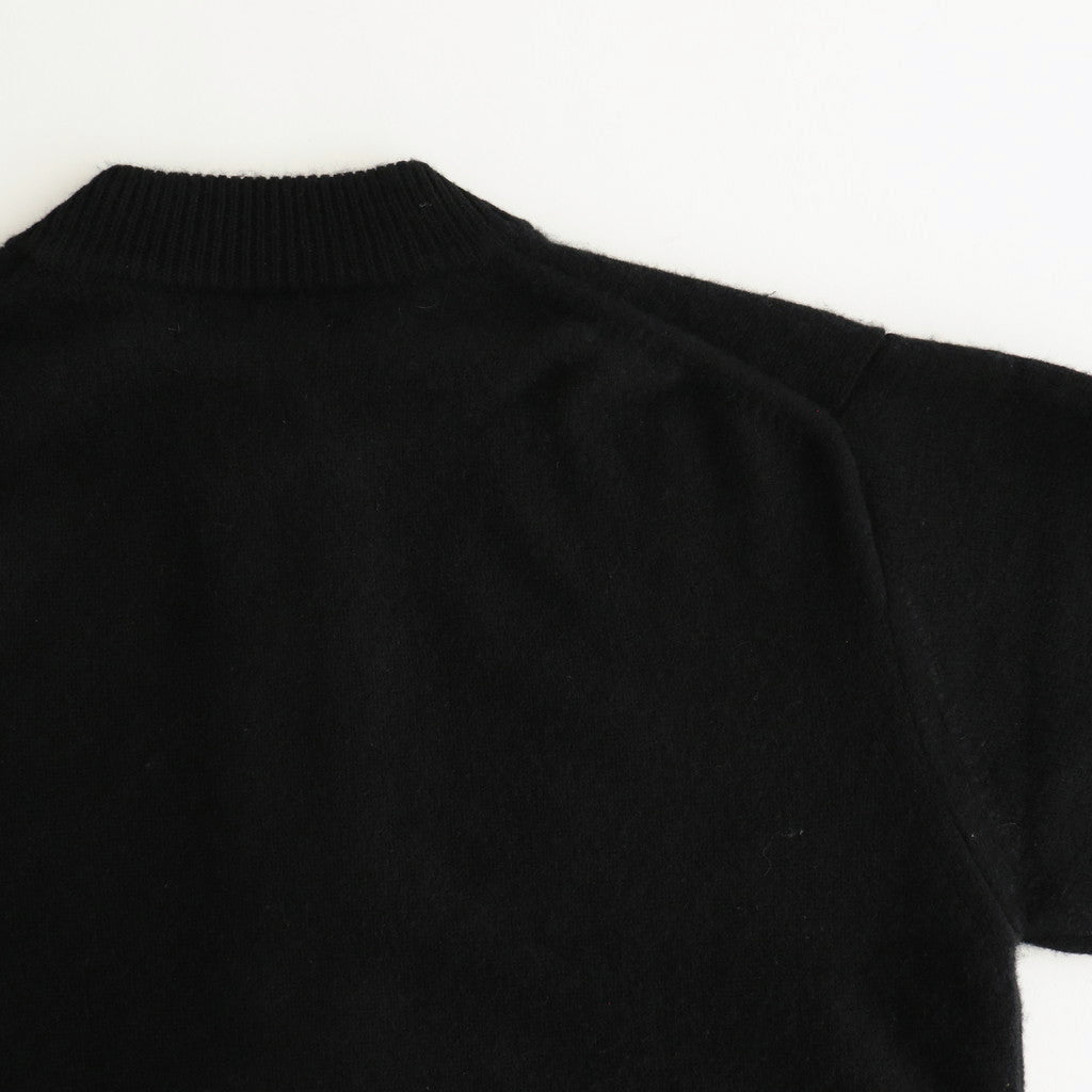 CASHMERE BOTTLENECK CARDIGAN #BLACK [PMLW-KN01]