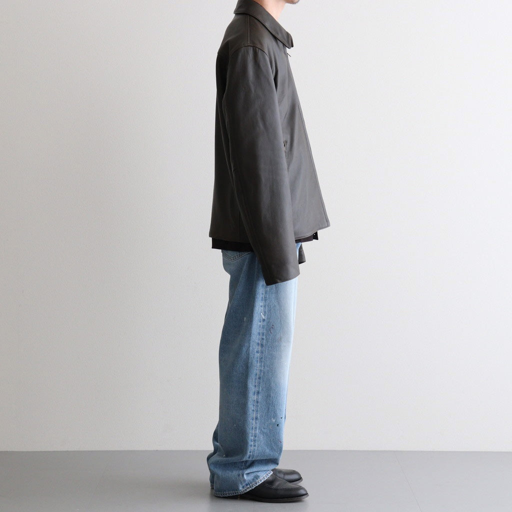 SHEEP AVIATOR LEATHER JACKET #052 DARK BROWN [17062 25023]