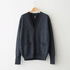 BABY ALPACA KURUMI TENJIKU V CARDIGAN #CHARCOAL [BN-25FM-059]