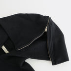 ZIP-FRONT ATHLETIC HOODIE #ONYX [252OJ-CT06]