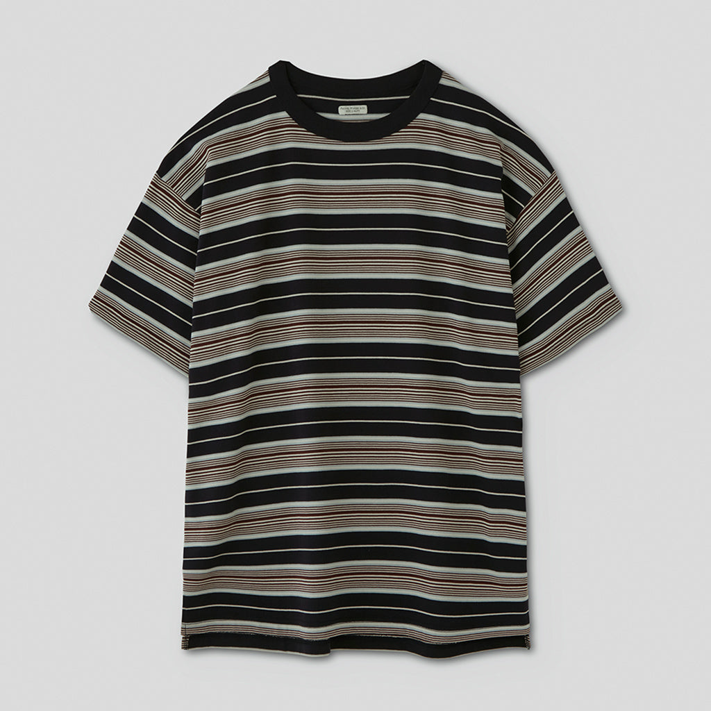 BORDER SS TOP #NAVY×BROWN [PMAR-CS02]