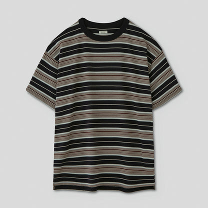 BORDER SS TOP #NAVY×BROWN [PMAR-CS02]