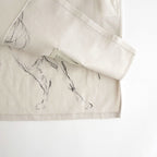ORIGINAL PRINTED OPEN COLLAR SHIRTS (ANIMAL DRAWING) Short-sleeve #IVORY [261OJ-SH22]