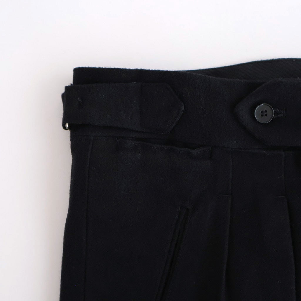 DOUBLE-PLEATED SMARTY TROUSER #ONYX [252OJ-PT08]
