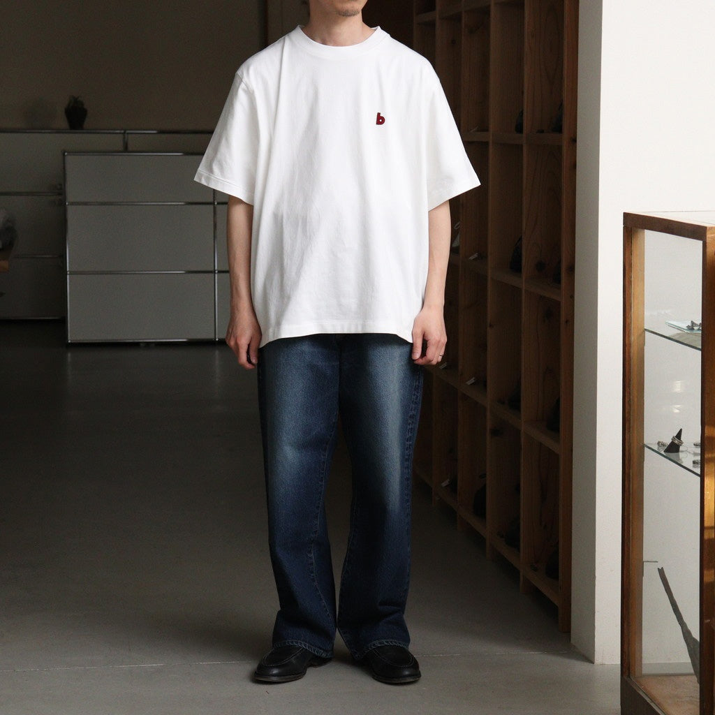 b Patch Tee WIDE #White×Red [bROOTS25S34S26C]