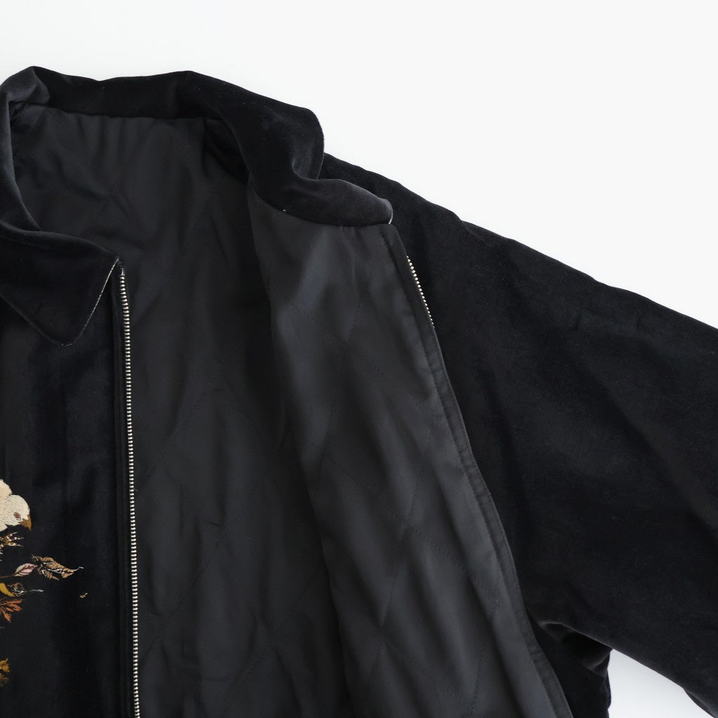STUNNING VELVET SOUVENIR JACKET(Niwatori to Hiyoko) #ONYX [252OJ-JK12]