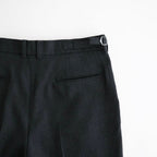 SINGLE PLEAT WIDE TROUSERS #GRAY BIRD’S-EYE [M26C10PT02C]