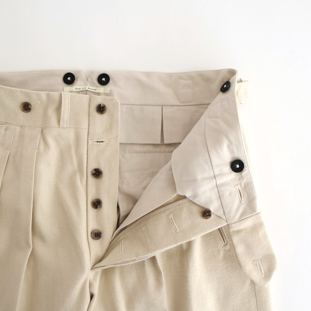 DOUBLE-PLEATED SMARTY TROUSER #BONE [252OJ-PT08]