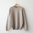 SOLID WOOL SMOOTH CREW NECK #IVORY×BEIGE [BN-26FM-056]