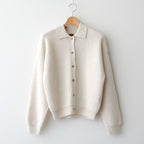 CASHMERE FOX POLO CARDIGAN #IVORY [BN-25FL-044]