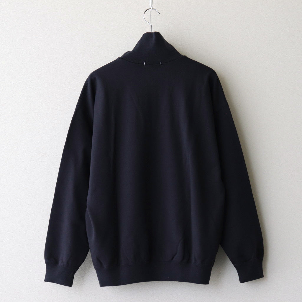 ORGANIC COTTON BLEND HEAVY WEIGHT FLEECE HALF ZIP #NAVY [16542