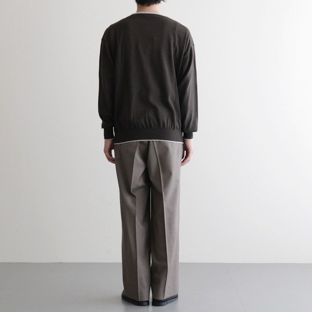 Cotton Silk Henleyneck #Charcoal [NEP-SS2627]