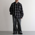 Flannel PALAKA Check Shirt #Black [S25FG016]