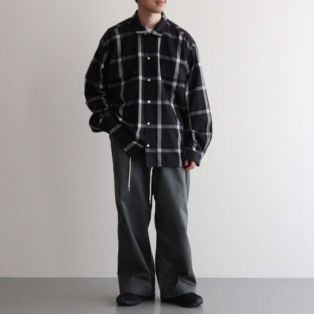 Flannel PALAKA Check Shirt #Black [S25FG016]