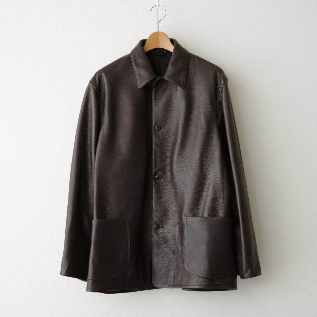 Steer Leather Coverall #DarkBrown [BHS25F002F26]