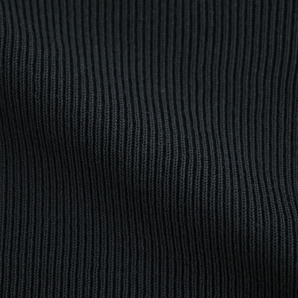 HARD TWIST WOOLRIB DRIVERS KNIT #BLACK [BN-26FM-033]