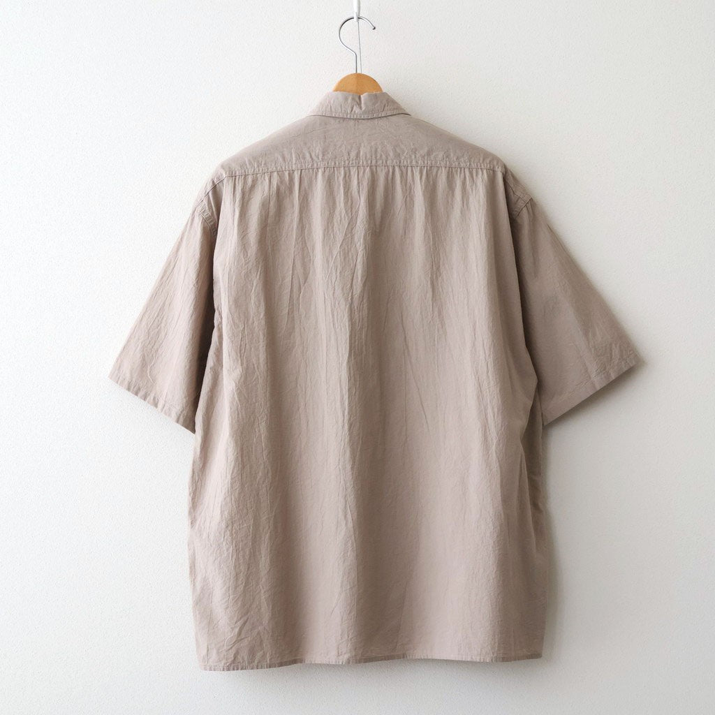 Hard Twist Chambray Work Shirt S/S #Beige [bROOTS26S4]