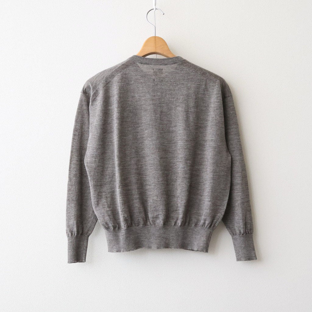 CHOMA CREW NECK CARDIGAN #GREIGE [BN-26SL-040]