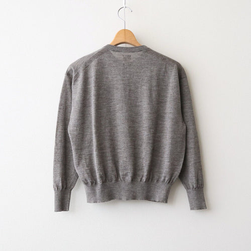CHOMA CREW NECK CARDIGAN #GREIGE [BN-26SL-040]