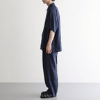 NEW OPEN COLLAR S/S SHIRT #NAVY [A25B05SH01B]