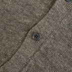 WASHED HIGH COUNT LINEN V NECK CARDIGAN #BROWN [BN-26SM-021]