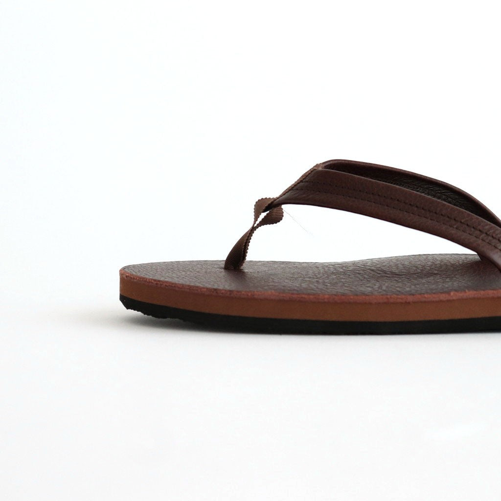 LEATHER BEACH SANDALS #BROWN [PMAT-SH02]