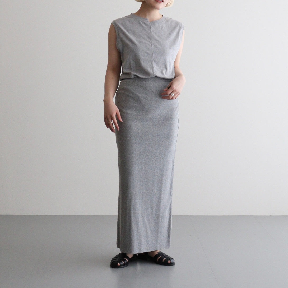 Giza Cotton Fraise Stitch Suleeveless #TOP Gray [NEP-SS2621]