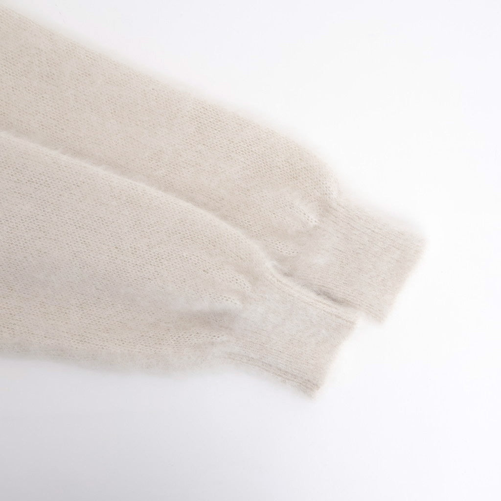 PURE MOHAIR SHAGGY POLO #IVORY [BN-25FL-053]