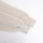 PURE MOHAIR SHAGGY POLO #IVORY [BN-25FL-053]