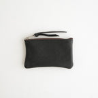 qualquer coisa pouch mini - doeskin #black×dark brown