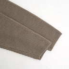 SOLID WOOL RIB CREW NECK #MELANGE BROWN [BN-25FM-042]