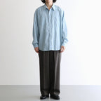 TWEED WOOL ONE TUCK TROUSERS #BROWN [BN-26FM-023]