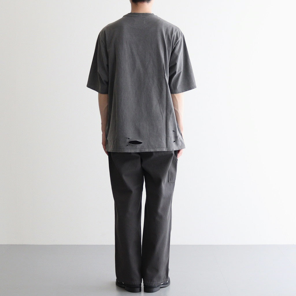 CREW NECK DAMAGED TEE #DAMAGED [M25B11CS01B]