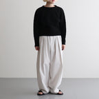 GRASSY LACE CREW NECK #BLACK [BN-26SL-028]