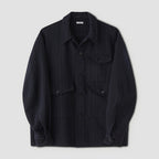 W/CA HUNTING SHIRT JACKET #NAVY STRIPE. [PMAQ-SJ07]