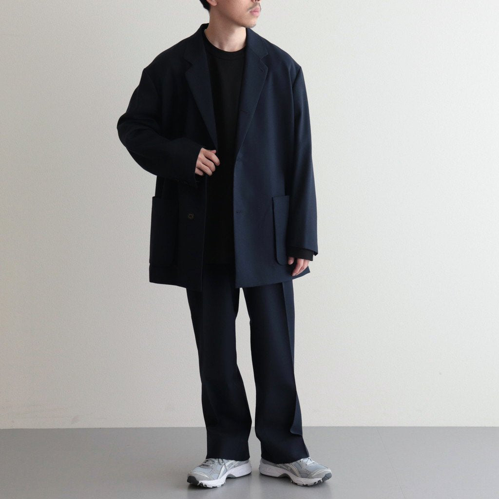 FLAT FRONT TROUSERS #NAVY [A23C-04PT01C] - Diffusion 三重県四日市