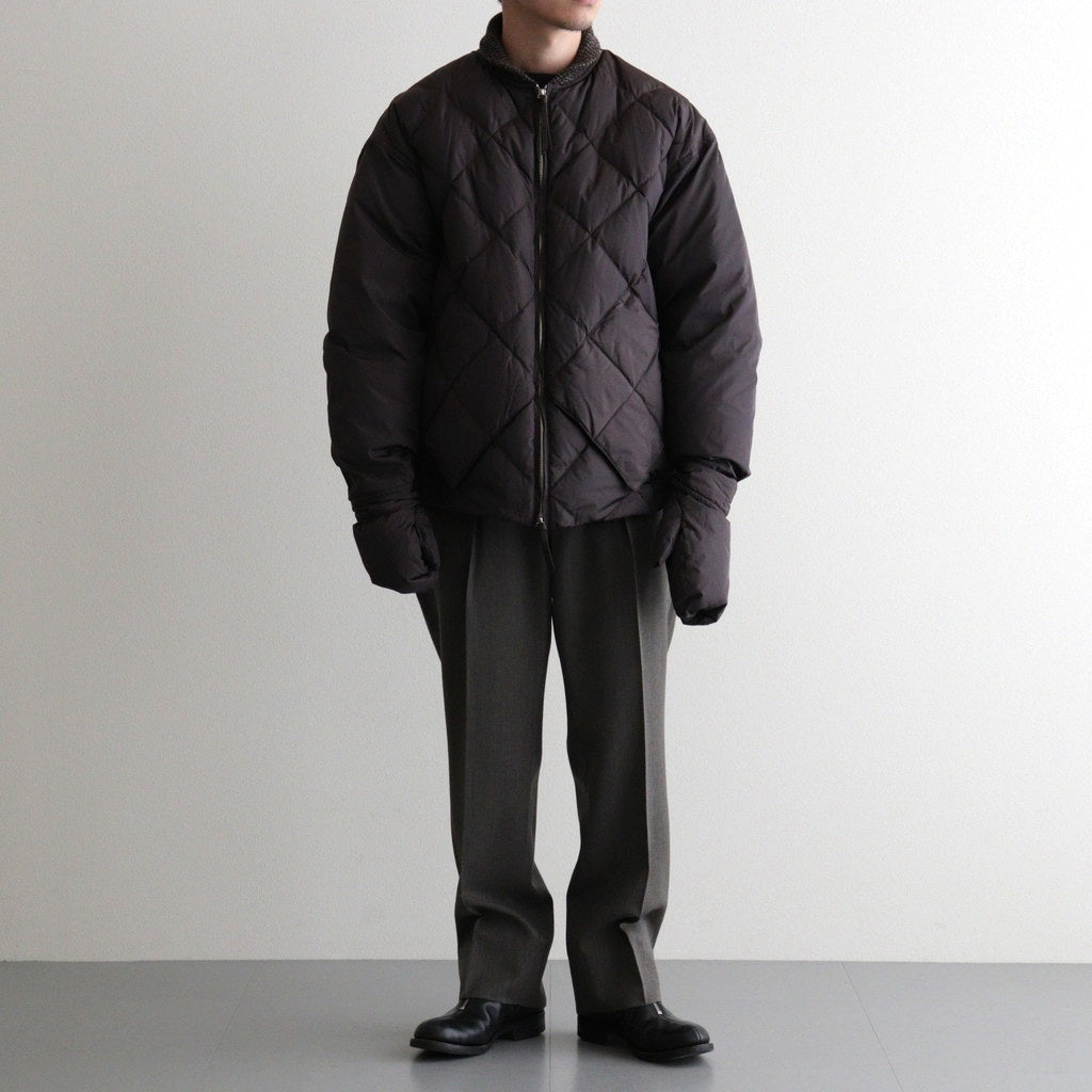 HIGH-COUNT SILK MITTEN PUFF JACKET #WHISKY [252OJ-JK13]