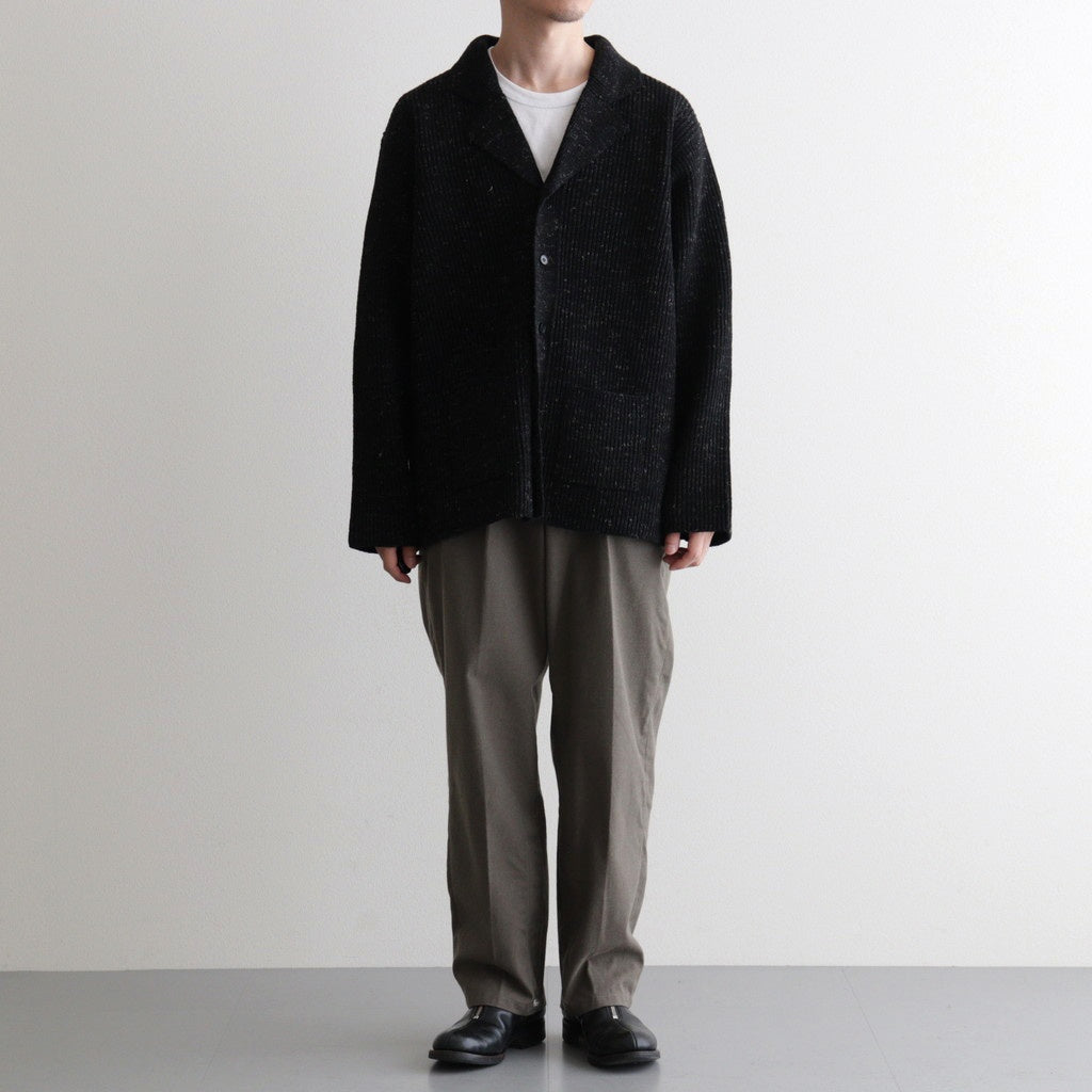 BLENDED KEMPI WOOL RAPEL CARDY #ONYX [252OJ-KN03]