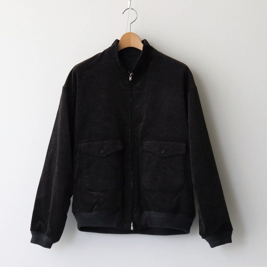 PRINTED CORDS MOTORING JACKET #SMOKE BROWN [242OJ-JK08 PRINTED CORDS MOTORING JACKET #SMOKE BROWN [242OJ-JK08