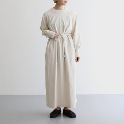 Co/Silk Nep Volume Sleeve Dress #Ivory [BHSW24F11]